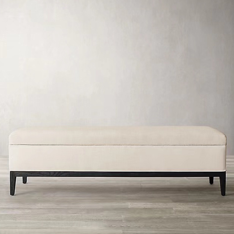 American country-style vintage end-of-bed bench, living room storage bench, solid wood entryway shoe-changing bench, dressing room sofa bench