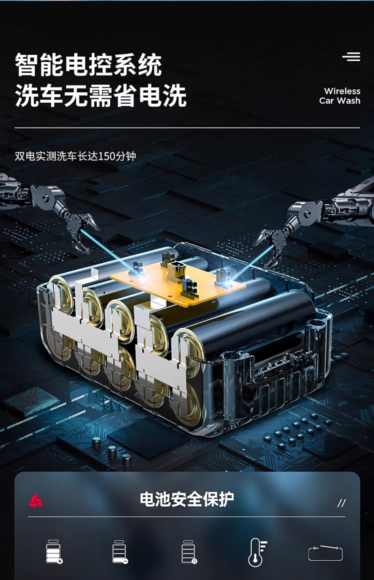 Wireless Car Washing Machine High-Pressure Water Gun Household Car Cleaning Artifact Powerful Lithium Battery Charging Booster Wholesale