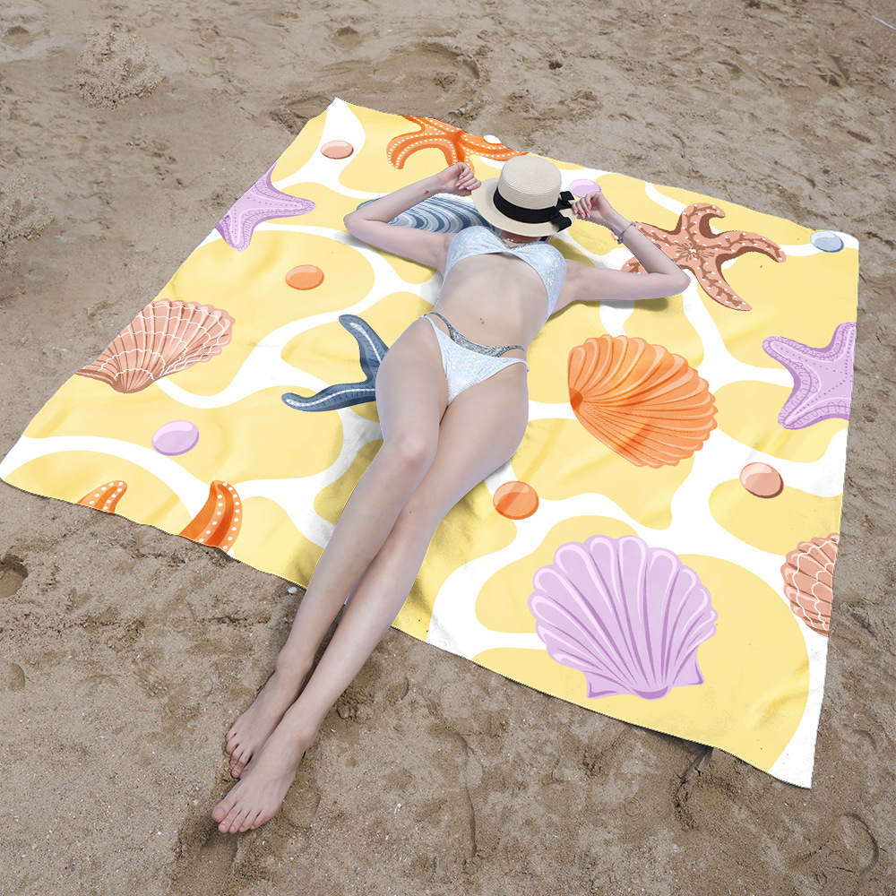 Tapete de picnic tapete ultrafino tapete impermeable y a prueba de arena tapete de playa portátil a prueba de humedad tapete de playa de impresión digital al aire libre