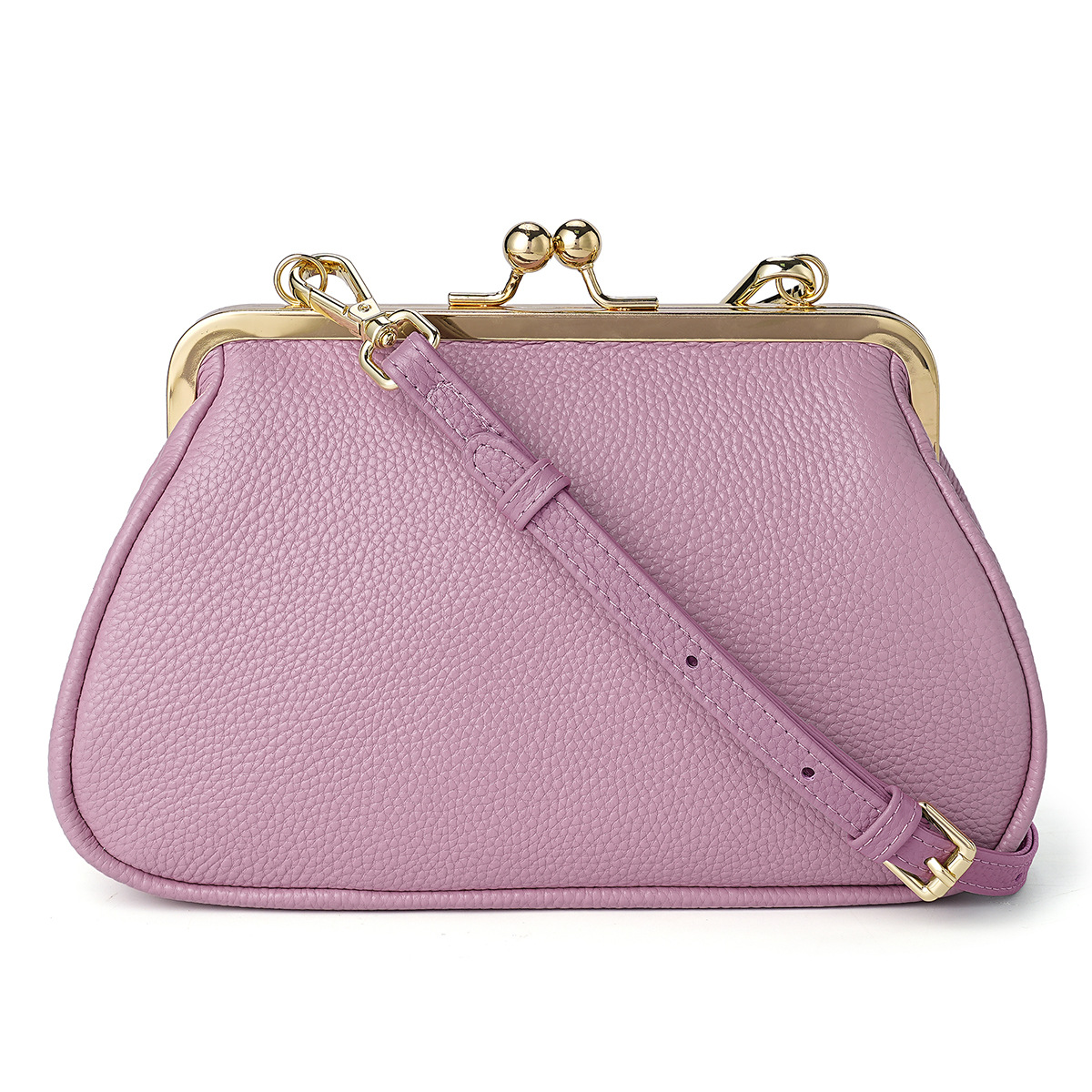 新款女士腋下包小众法棍个性口金包单肩斜挎包气质复古真皮女包包 - Thumbnail 6