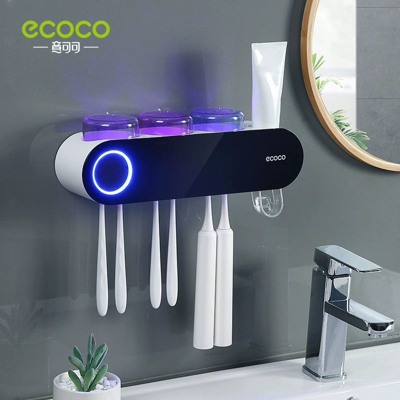 ECOCO toothbrush disinfection device intelligent sterilization brushing cup wall -mounted electric tooth cup hanging shelf shelf