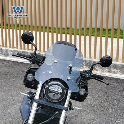 CM300/500 windshield retro windshield | Motorcycle front windshield - brown-height-35cm