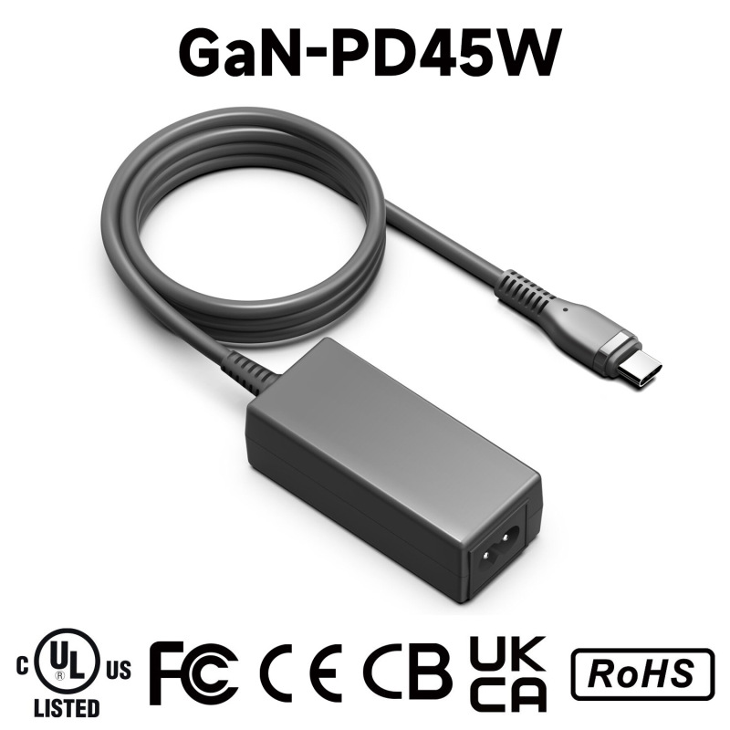 Pd45W Usb-C 20V2.25A Power Adapter Charger Typec Suitable for Lenovo Dell Asus