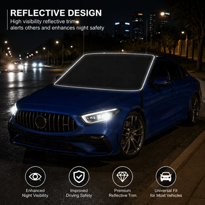 winter windshield cover, reflective at – Car snow shield