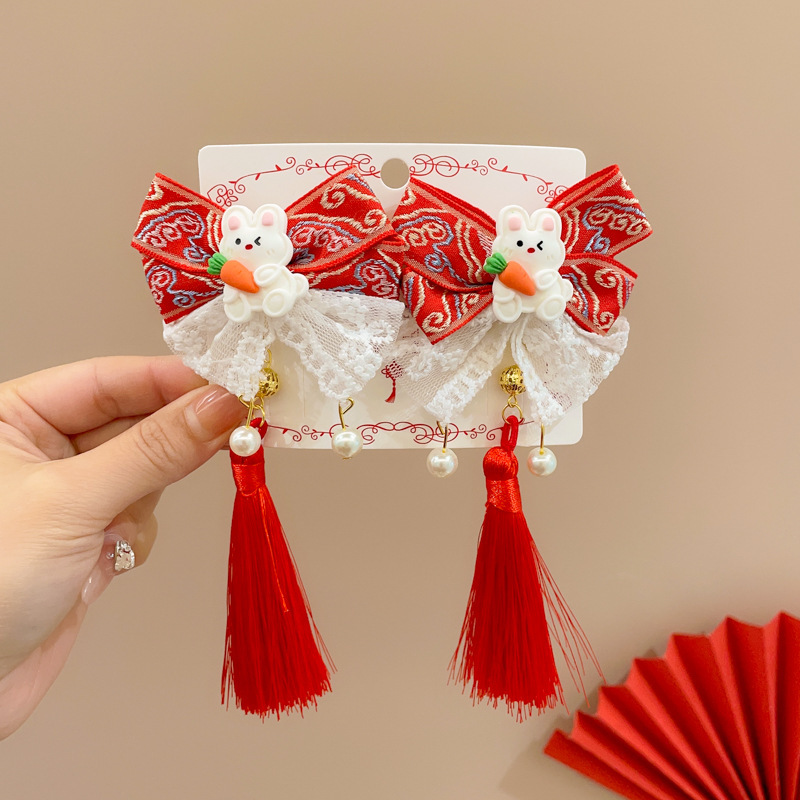 Horquilla Tradicional China con Borlas de Latón para Niñas image 46
