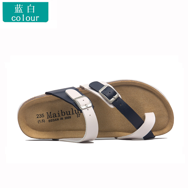 Zapatillas de corcho planas para hombres y mujeres pareja más tamaño al aire libre playa verano color pareja zapato cubierta toe Ventas Directas la fábrica