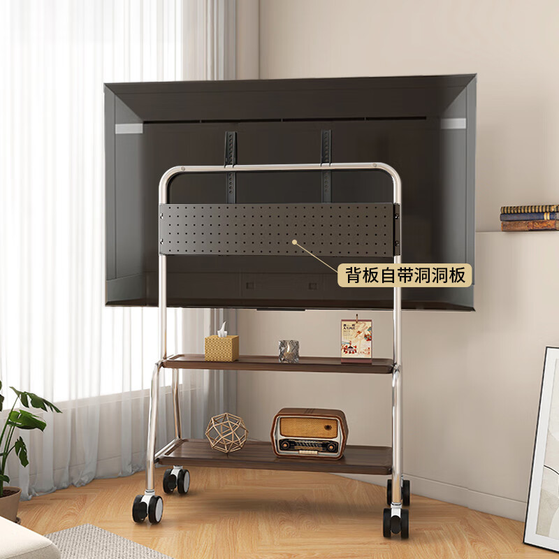 Soporte de piso artístico Soporte de TV extraíble Cochecito de pie con ruedas 32-75 pulgadas para uso doméstico image 5