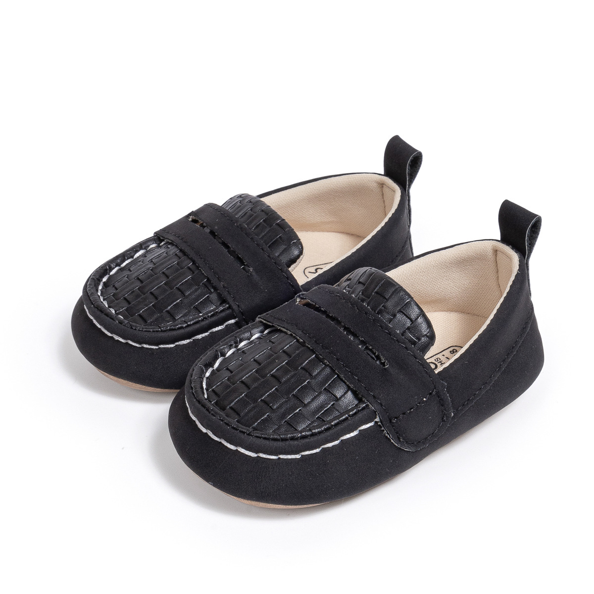 Primavera y otoño nuevos zapatos de bebé 0-1 años estilo británico suave Fondo bebé Niño Zapatos guisantes zapatos de cuero zapatos de bebé