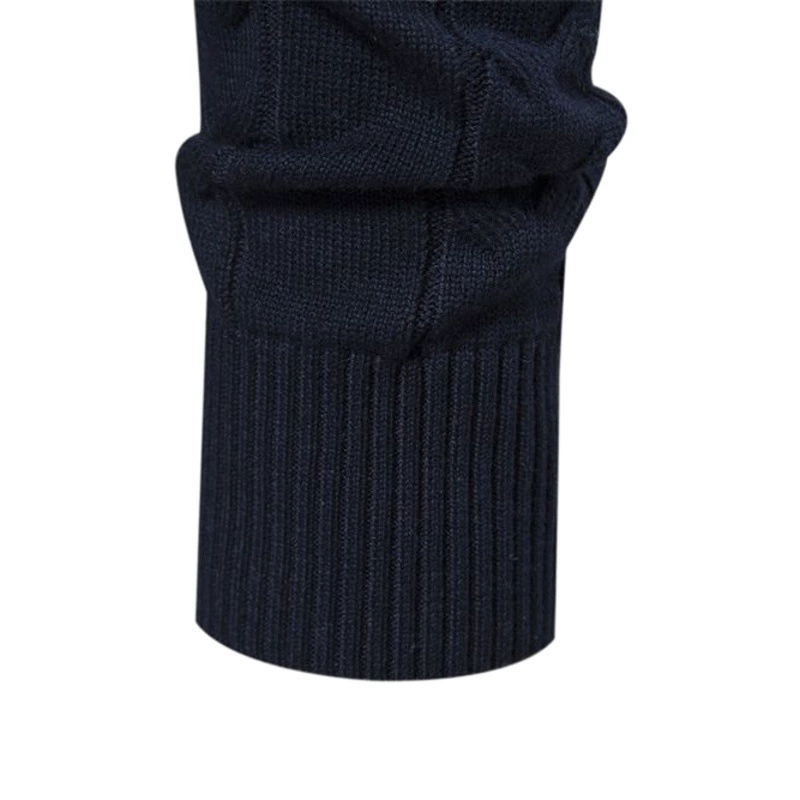 Осень/зима 2024, новый модный мужской свитер европейского размера с воротником-стойкой, вязаный на молнии, высококачественная универсальная мужская одежда.