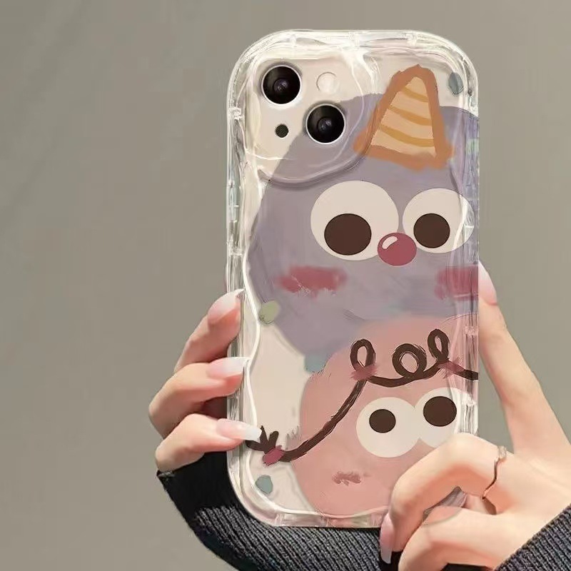 El patrón de crema es adecuado para la carcasa del teléfono móvil 16promax, divertido Apple 15 anti-caída 14 Japón y Corea del Sur 13pro nuevo 12/11XR