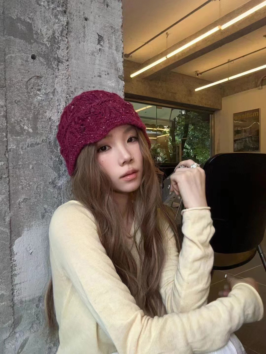 Early Autumn Temperament Style With Wool Yarn Hat Knitted For Warmth Niche Ins Retro Bucket Hat Toe Cap Basin Hat For Women_voghion.com