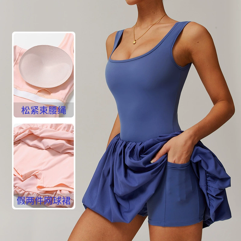 Women's Sports Dress with Protective Underwear, Tennis & Running, Quick-Dry, S–XXL