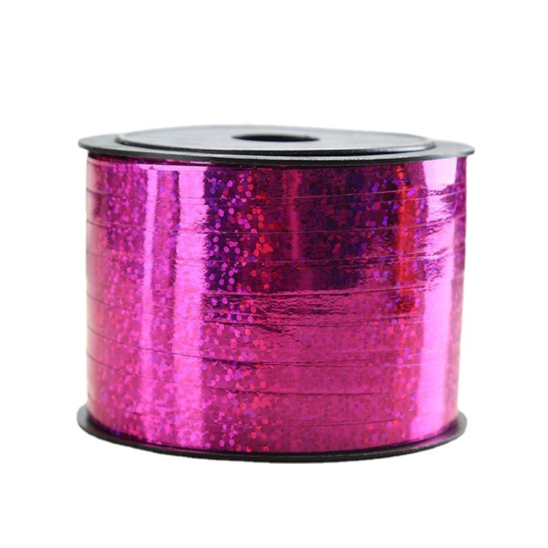 Boda boda decoración colorida cinta atado globo cuerda 100 yardas * 0,5 cm láser cinta