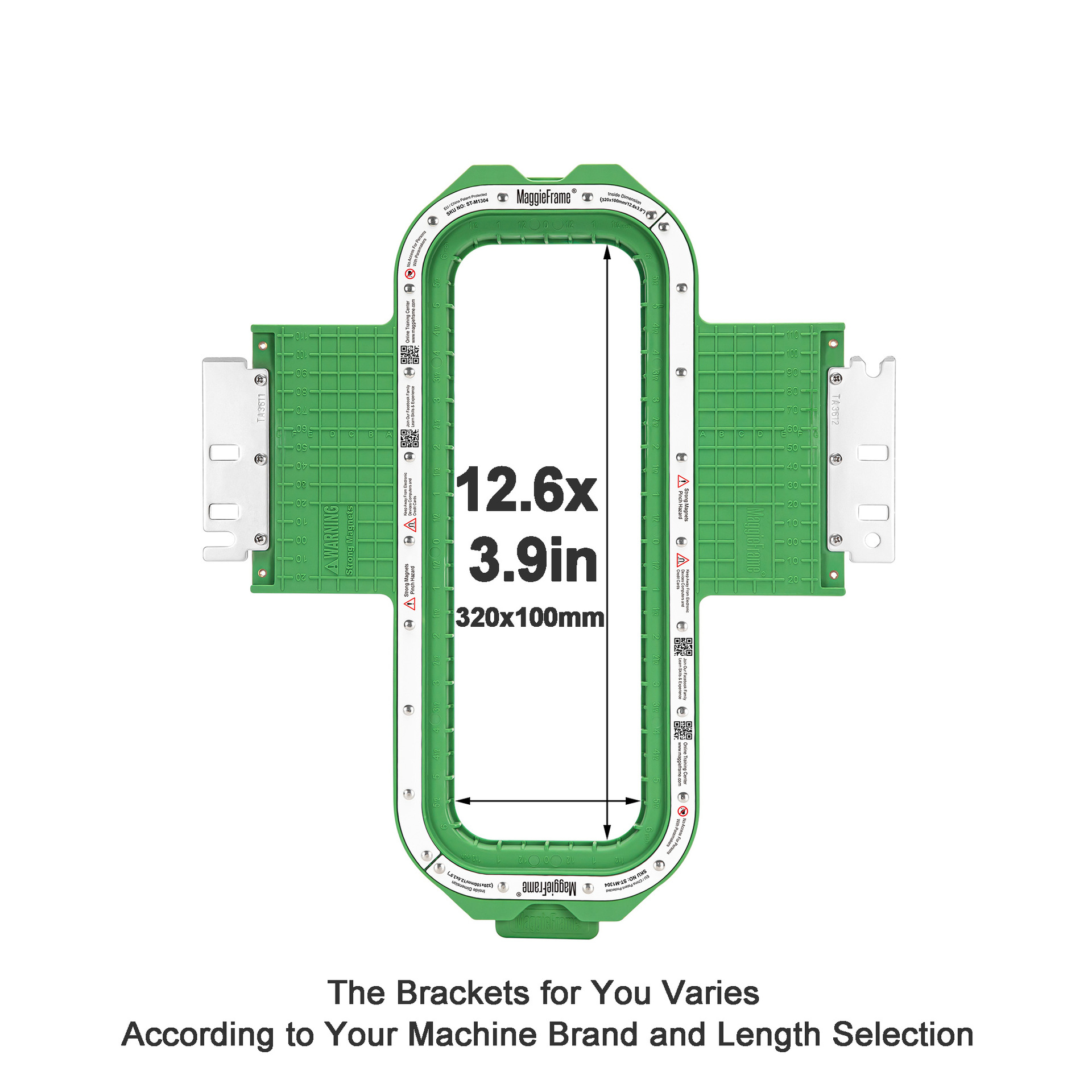 320×100 mm/12.6×3.9 inch