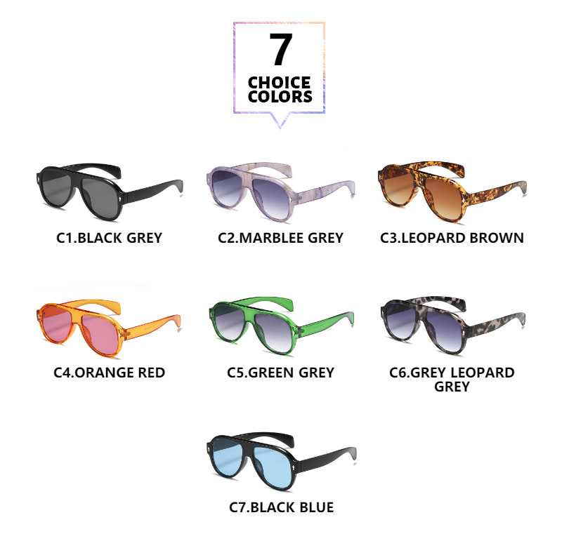 Fashion Color Block Ac Special-shaped Mirror Full Frame Women's Sunglasses display picture 2