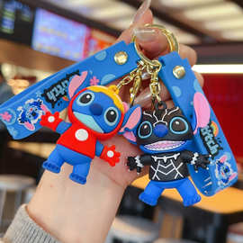 卡通跨境史迪仔系列钥匙扣挂件汽车包包挂饰电玩城精致小礼品批发