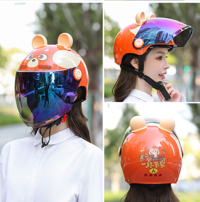 3C Certified Helmet Summer Universal Half Helmet Adult Double Lens