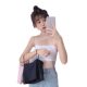 Foreign Trade Ice Silk Traceless Girl's Vest One-piece Sling Base Solid Color Anti-walking Gather Breathable Beautiful Back Underwear