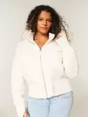 2025 Winter Women's Clothing Cross-Border Aliexpress Hot-Selling Comfortable and Warm Commuter Short Hooded Zip-Up Cotton Jacket