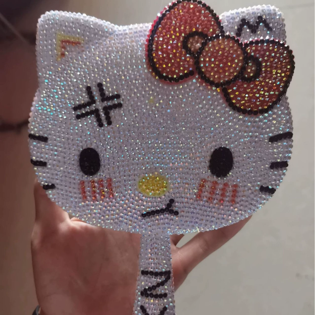 Привет Kitty, ручное зеркальце, DIY, с бриллиантовым обрамлением, подарок на день рождения