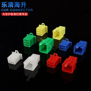 4P/6P/9P孔 公母连接器电动车接插电瓶车摩托车插头白色2.8mm系列