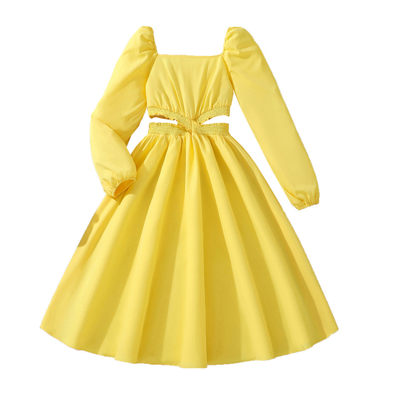 2024 Automne Nouveaux Vêtements Pour Enfants Mode Grande Balançoire Manches Longues Style Princesse Robe Pour Filles_voghion.com