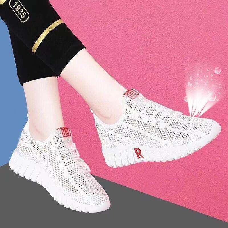 A generation of mesh sneakers women's shoes spring, summer and autumn 2023 new breathable mesh shoes casual shoes light soft bottom