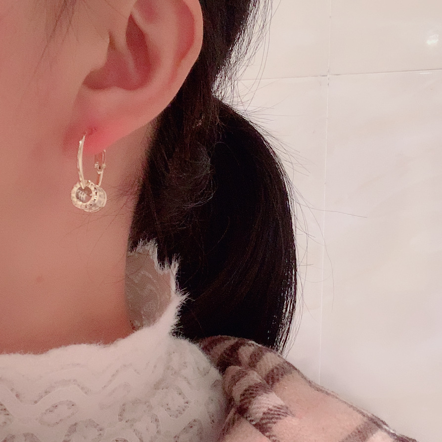 Simple New Letter Circle Earrings display picture 1