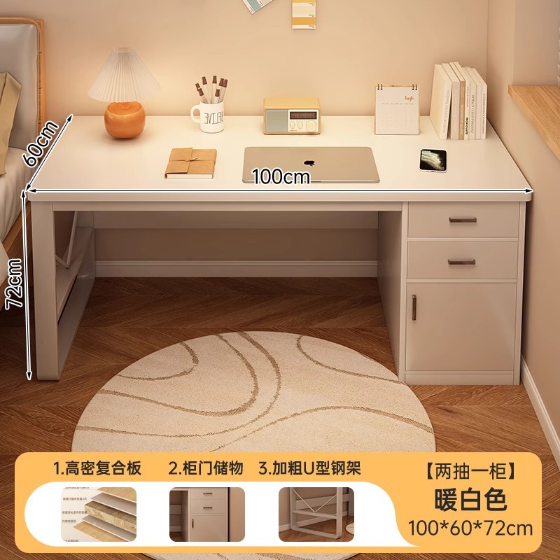 Escritorio dormitorio para niñas estudio escritorio de escritura escritorio de computadora rectangular con cajones escritorio de computadora doméstica