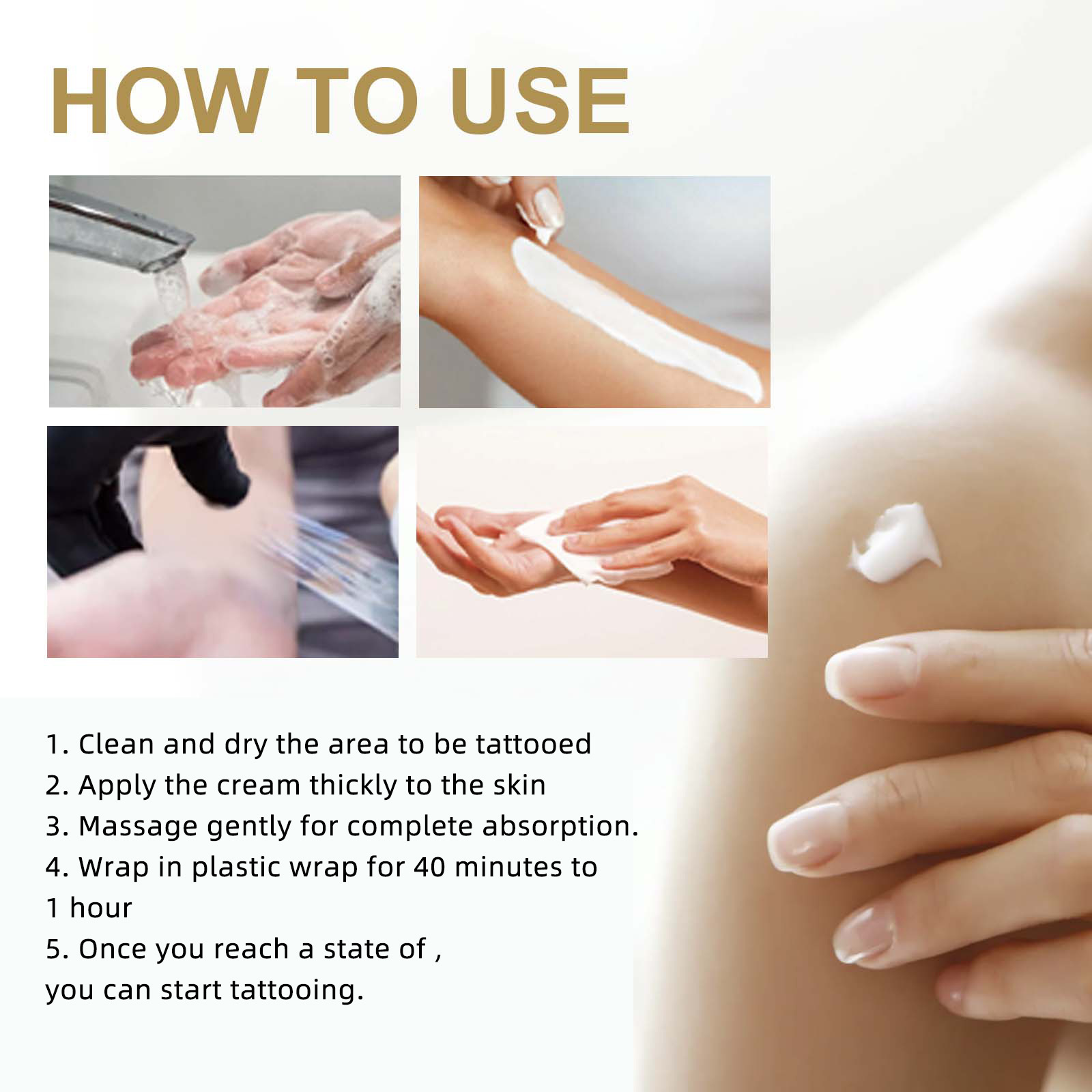 EELHOE Cremă hidratantă pentru broderie, pentru îngrijirea pielii după tatuaje, acid reparator al durerii_voghion.com