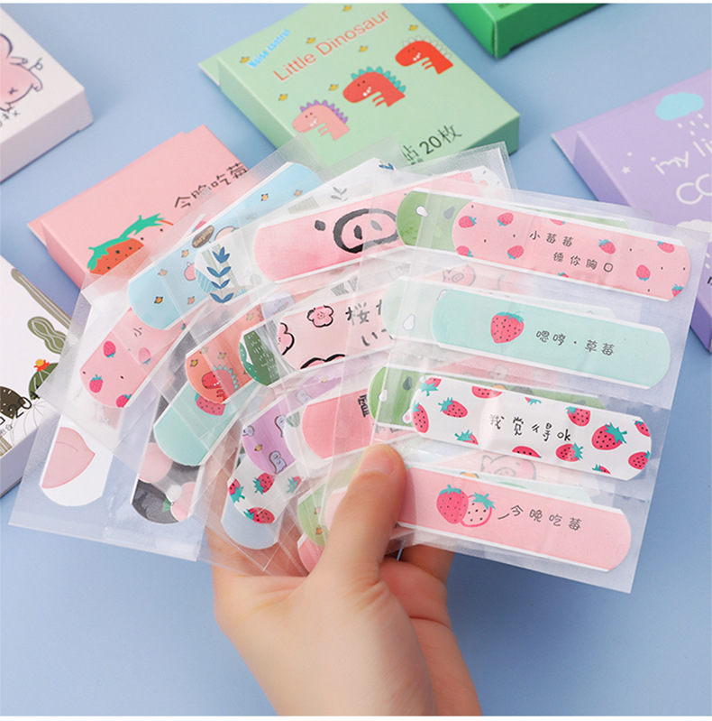 Cartoon Boxed Waterproof Adhesive Bandage 20 Pieces Cute Heel Sticker display picture 1