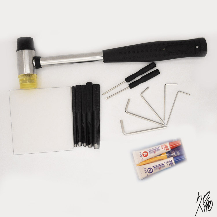 金属扣头螺丝胶水金属裤带头扣头腰带扳手打孔器工具皮带内六角紧