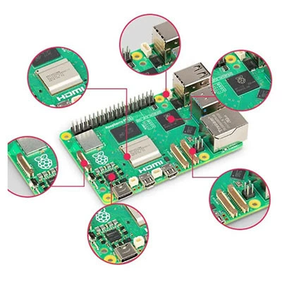 Набор для разработки (Raspberry Pi 5) 4 GB / 8 GB, 9‑слойный корпус, PD 27 Вт