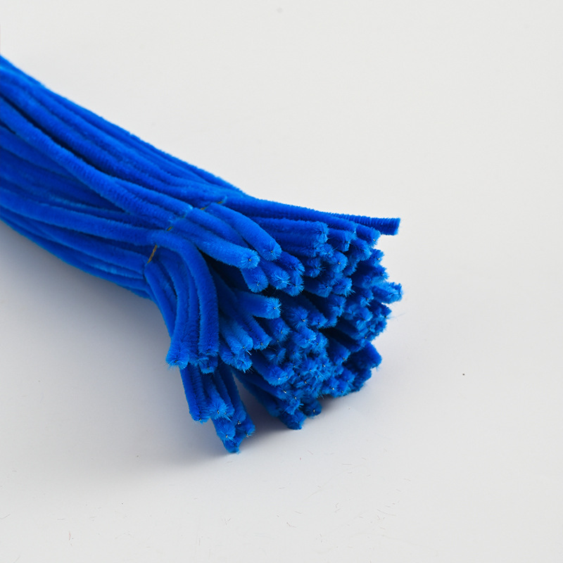 Mayorista 8mm ultra-denso de lana hecha a mano para niños diy puzzle juguete material de ramo paquete de color macarón barra de torsión