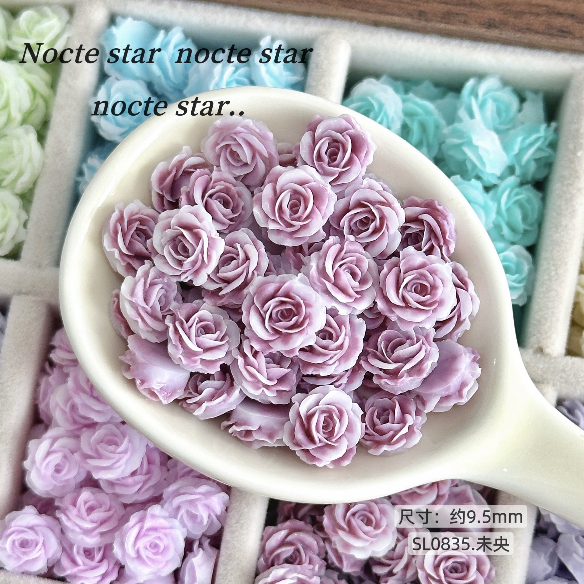 キャンディーカラーの多用途樹脂造花手作り diy 花ビーズアクセサリー材料ハンドブレスレットルースビーズブレスレットアクセサリー