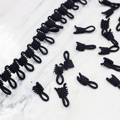 Black and white supply 2cm elastic edge loop fastener elastic cord loose tight strap button loop clothing accessories