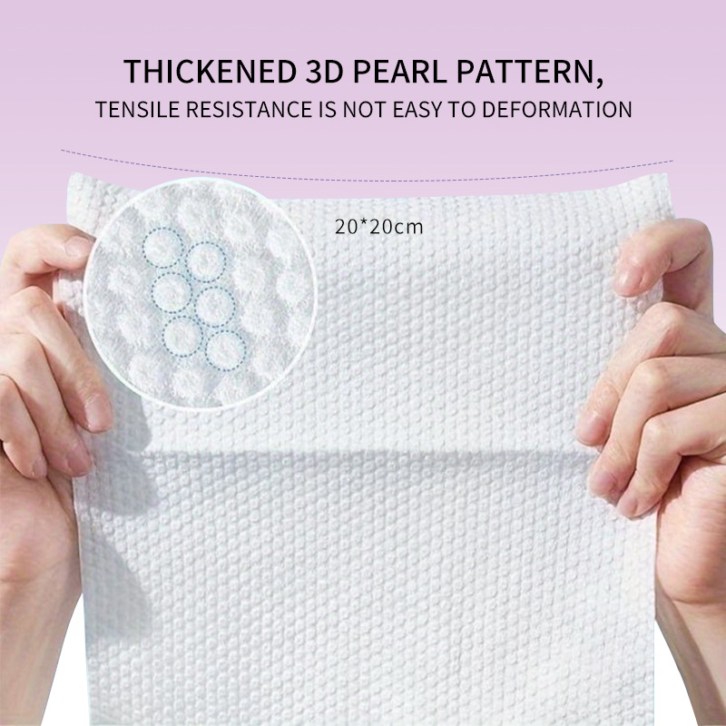 LMLTOP 20*20cm Disposable Facial Wash Towel Pearl Pattern