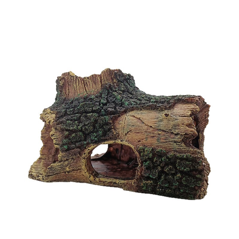 Las mascotas trepadoras evitan la casa, la decoración de la pecera, el escenario, la resina, la decoración del acuario, el barril de madera, los restos de madera, el cubo de refugio