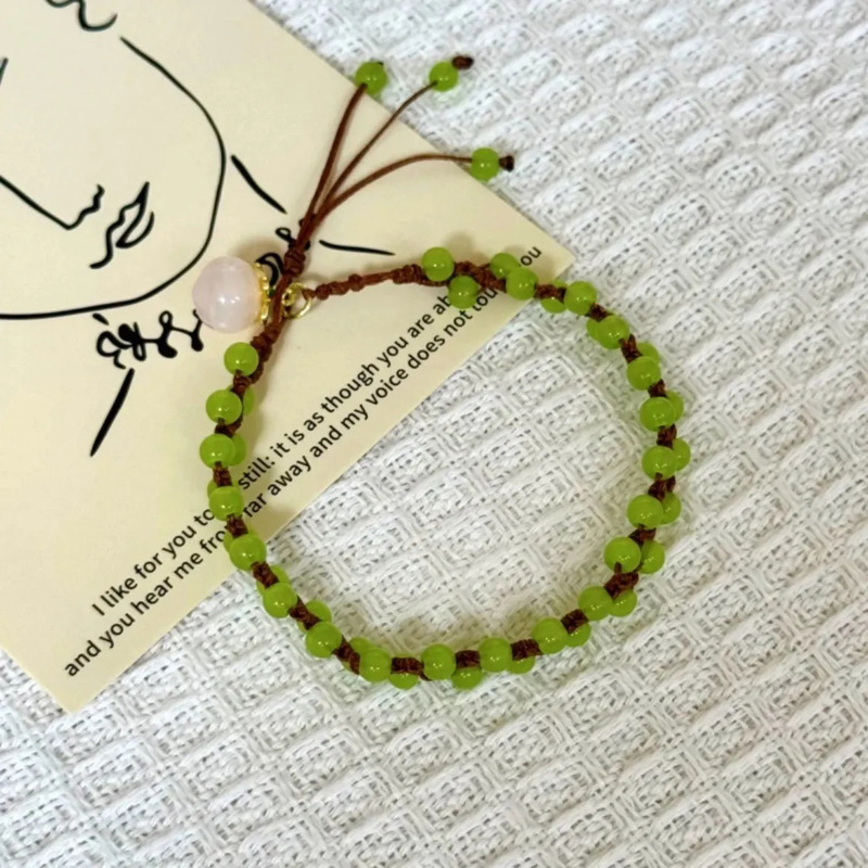 Xiaoqing ハンドロープ手作り diy グレープブレスレット自家製素材パッケージ親友カップルガールフレンド編組ロープギフト|undefined
