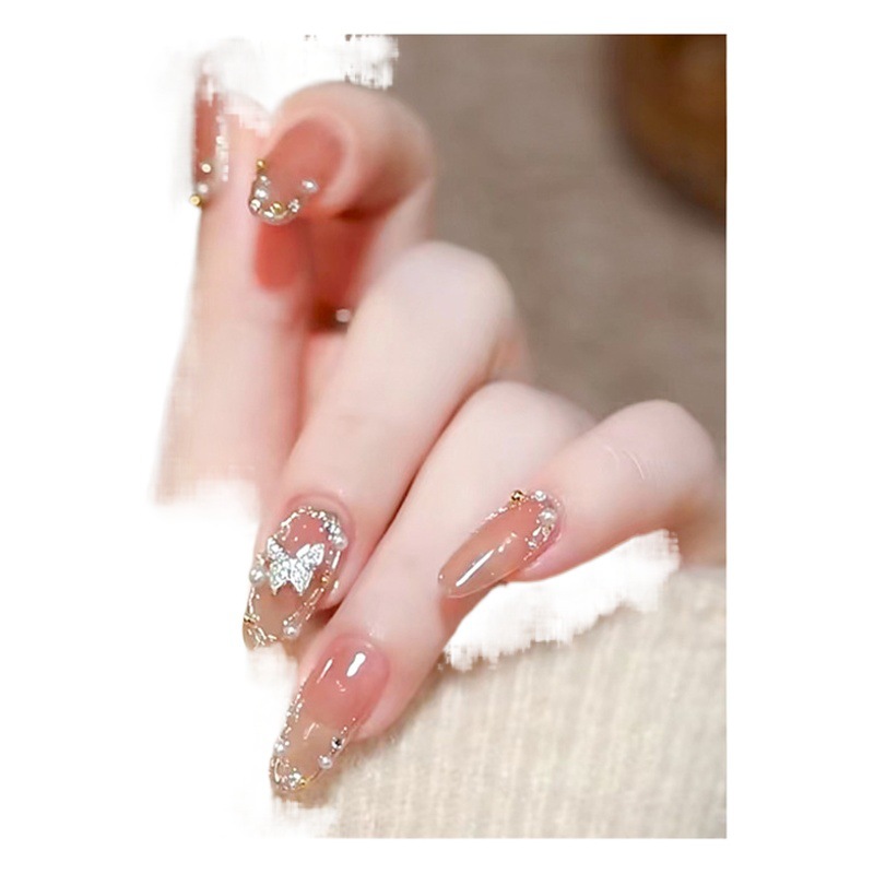 Joyería de uñas de perlas 2023 nuevos accesorios de decoración de uñas popular en línea redonda accesorios tridimensionales cuentas