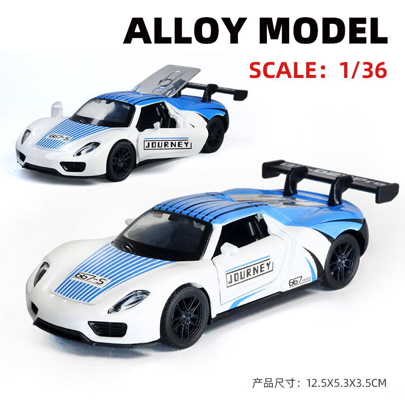 Juguetes de aleación de alta calidad para niños versión de pista modelo de coche deportivo 1: 36 bolsa de coche de puerta abierta