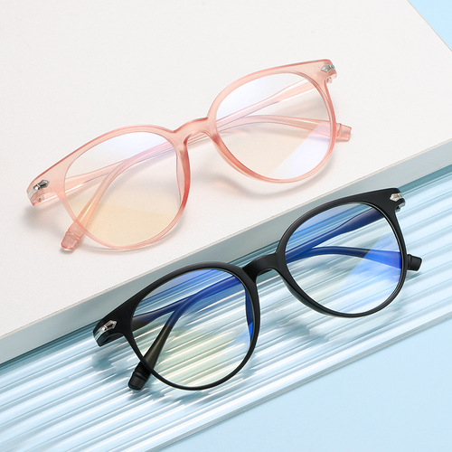 Cross-border hot selling new Korean fashion glasses frame personalized anti-blue light mirror transparent jelly color retro frame glasses