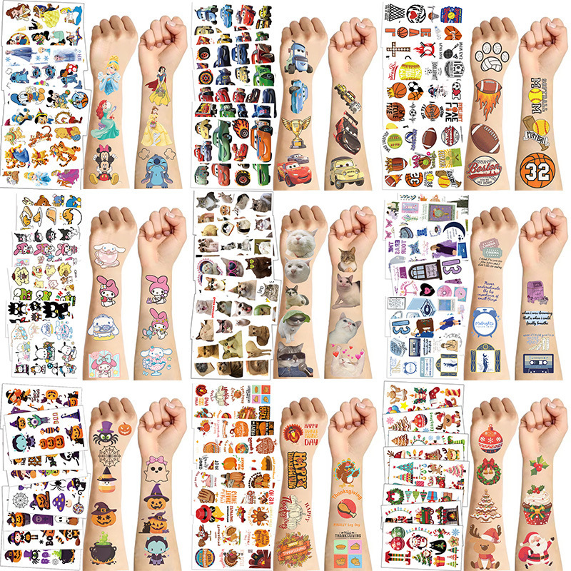 Hundreds of tattoo stickers collection 10/package cross-border hot in stock wholesale Hundreds of tattoo stickers collection 10/package cross-border hot in stock wholesale
