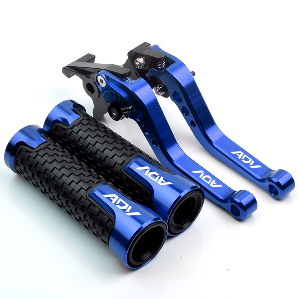 Motorcycle Modified Handlebar Grips, Brake and Clutch Lever Set Suitable for Adv160/Adv150