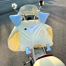 电瓶车冬季防水加绒小狗防风2025骑行保暖电动车挡风被加厚被可爱
