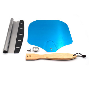 Amazon folding aluminum pizza shovel combination Pizza machete wooden handle aluminum pizza shovel baking shovel pizza