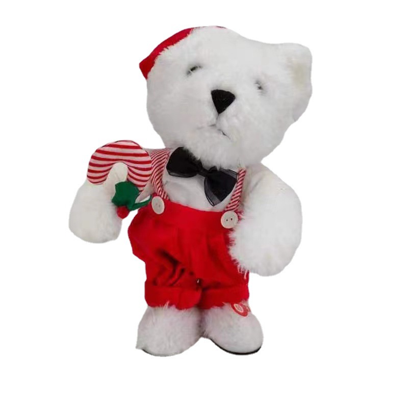 Peluche eléctrico Oso de juguete canto bailando Navidad oso fiesta decoración regalo niños regalo muñeca oso