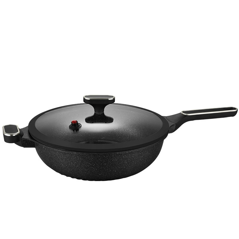  induction cooker household non-stick stir-frying pot iron pot gas stove suitable for wholesale