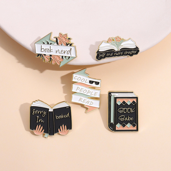 retro creative brooch with letters