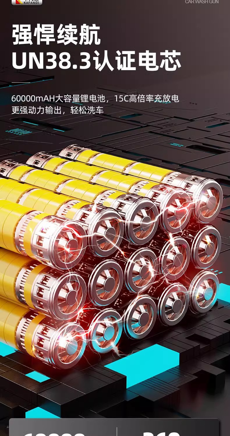 Factory Customized New Household Convenient Wireless Car Washing Machine High-Pressure Lithium Battery Water Pump Brush Car Gun Cleaning Artifact